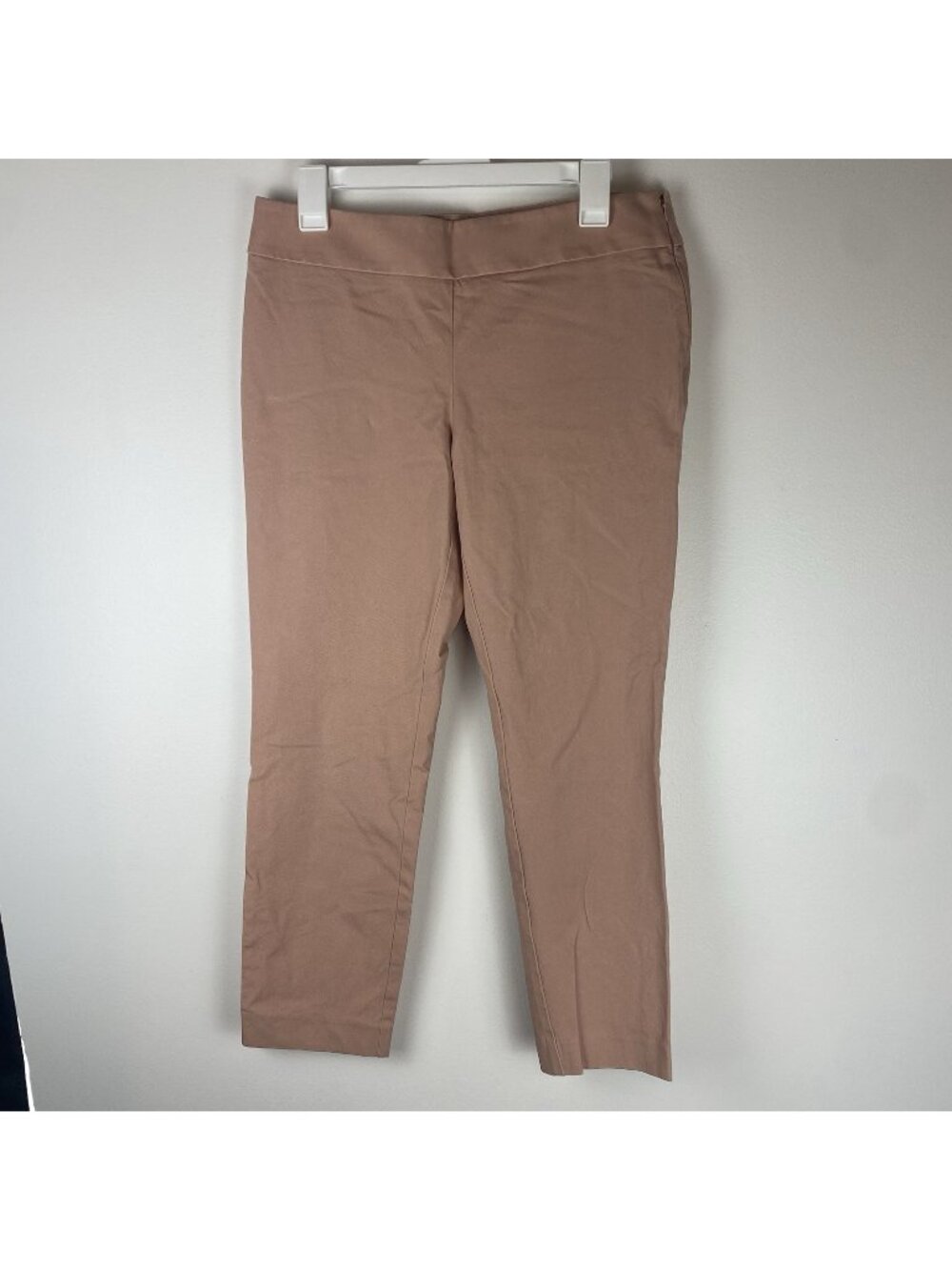 Loft Women's Zoe Cropped Cotton Blend Pants Size 8 Pink Peach